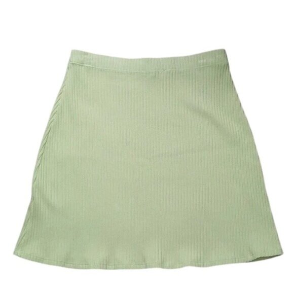 Reformation Julianna Green Ribbed Skirt Set - Picture 5 of 8